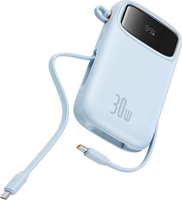 Powerbank Baseus QPow 2, 10000mAh, 30W, 2xUSB-C, kaltër