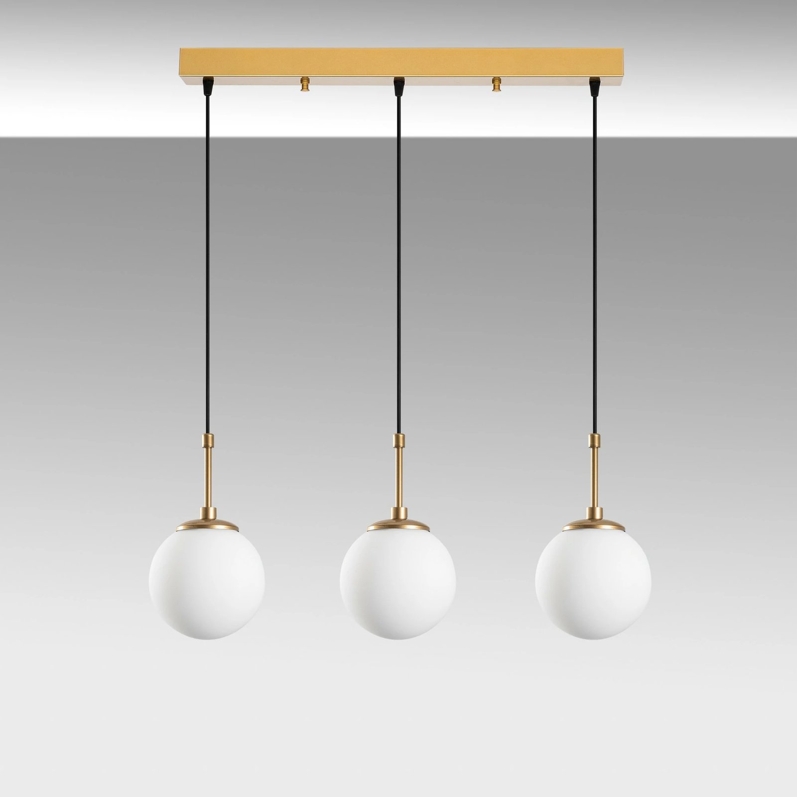 Llambë tavani Opviq, Orbital, ngjyrë ari, 65x15x115cm