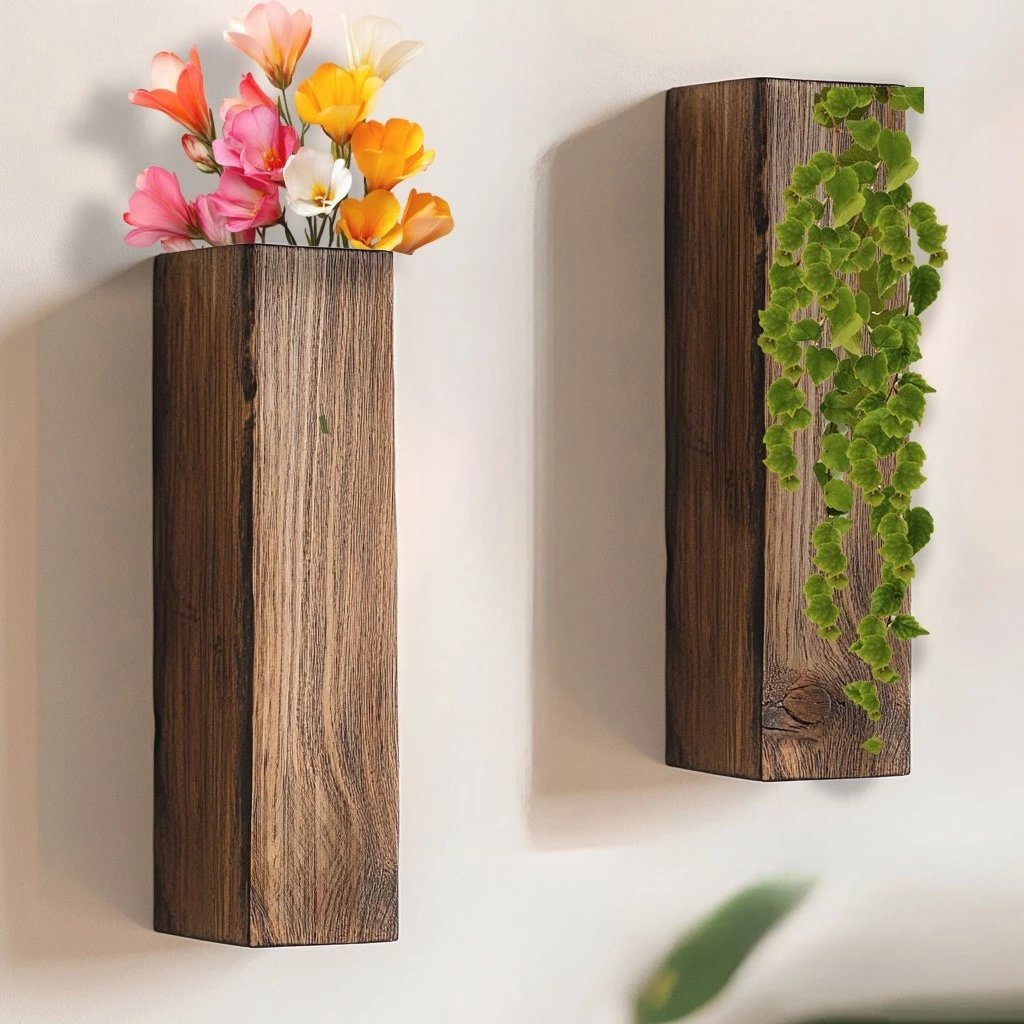 Raf dekorativ prej druri për mur, Skye Decor, Raf281 (2 copë)