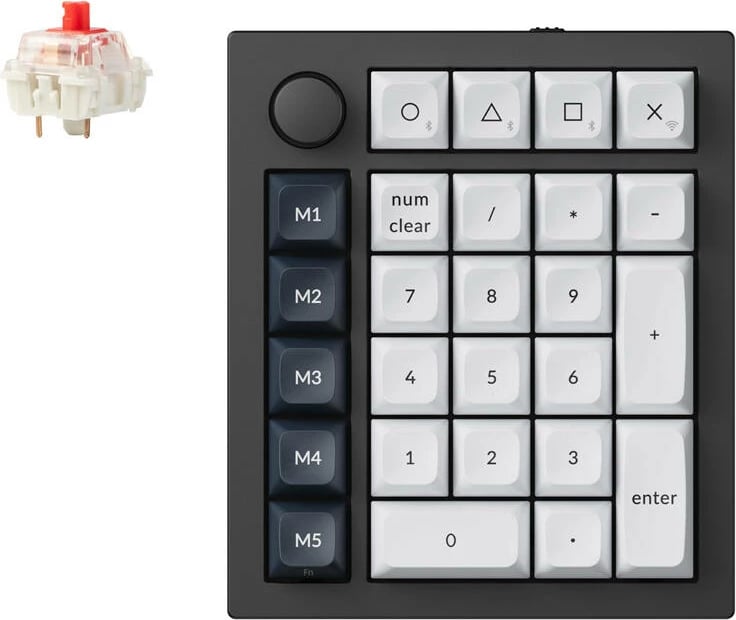 Tastierë numerike mekanike Keychron Q0 Max RGB wireless, Gateron Jupiter Red Switch, e zezë