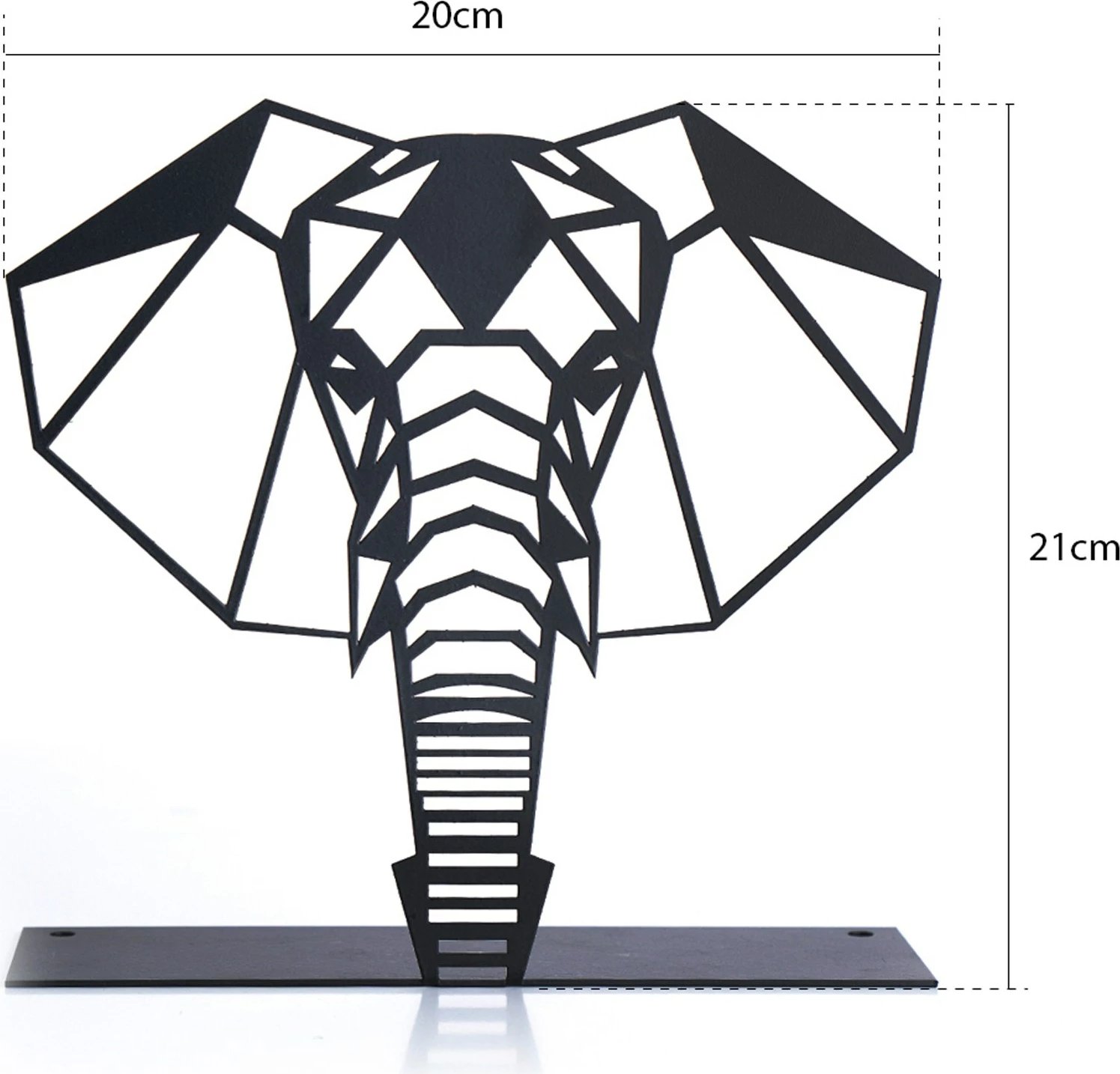 Objekt dekorativ Aberto Design, elefant, ngjyrë e zezë
