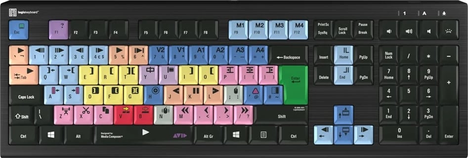 Tastierë LogicKeyboard Astra 2 Classic UK për Avid Media Composer, PC