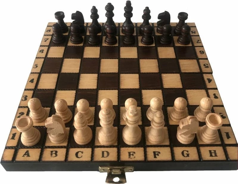 Shah portativ MAGIERA, komplet druri, për udhëtim