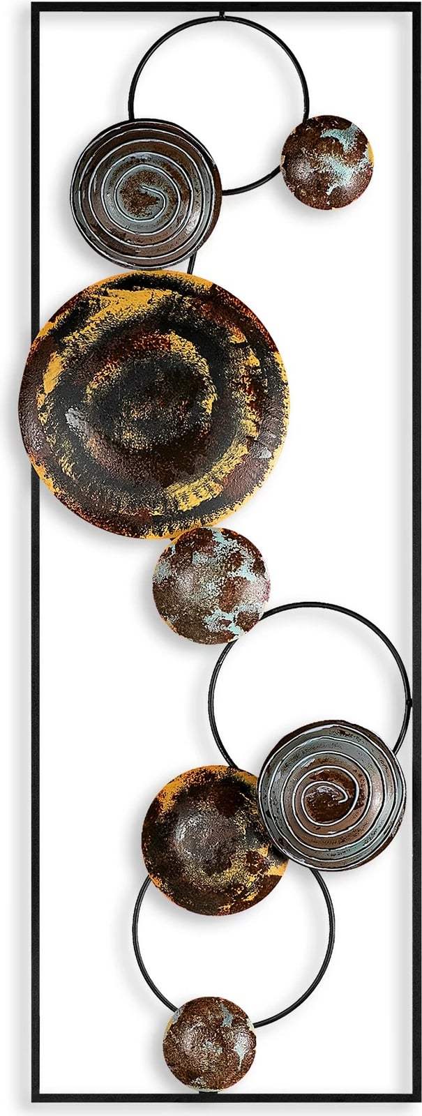 Aksesor dekorativ metalik për mur Wallity, teksturë, shumëngjyrësh - 5