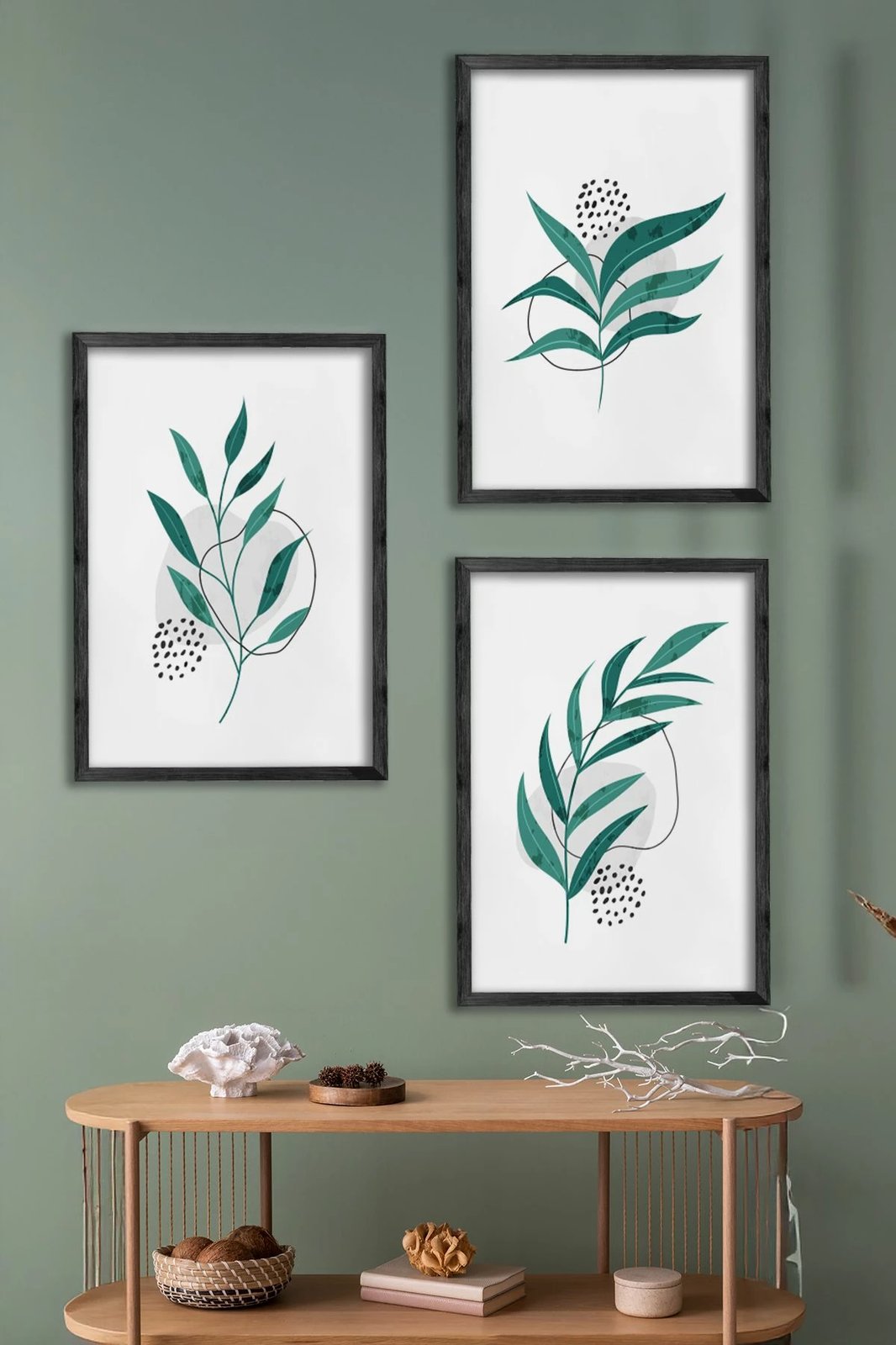 Pikturë dekorative me kornizë (3 copë), Wallity, Ersy3Syhcrv30