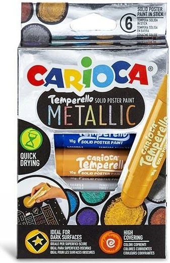Markerë Carioca Temperello Metallic, 6 Ngjyra