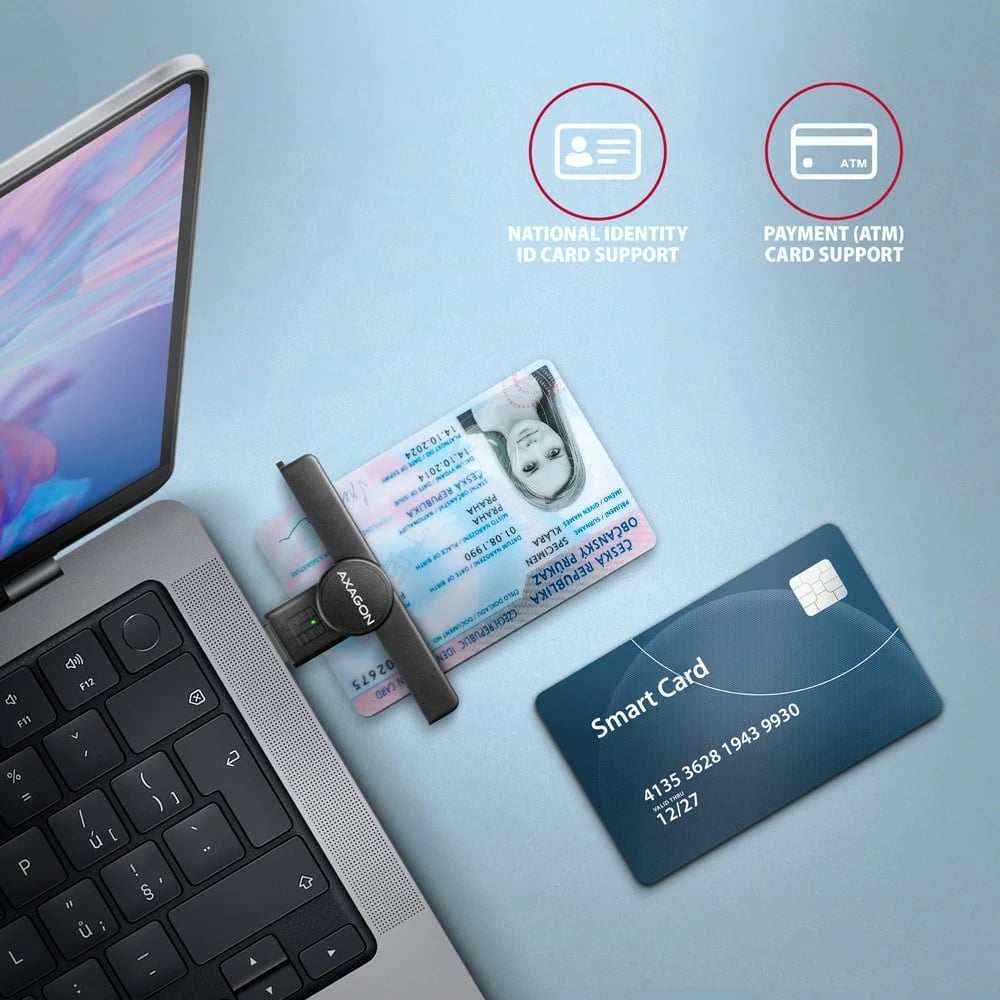 Lexues kartelash AXAGON CRE-SMPA PocketReader USB-A, i zi