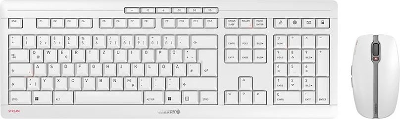Tastierë dhe maus Cherry Stream Desktop Recharge, Wireless, QWERTZ, Gri