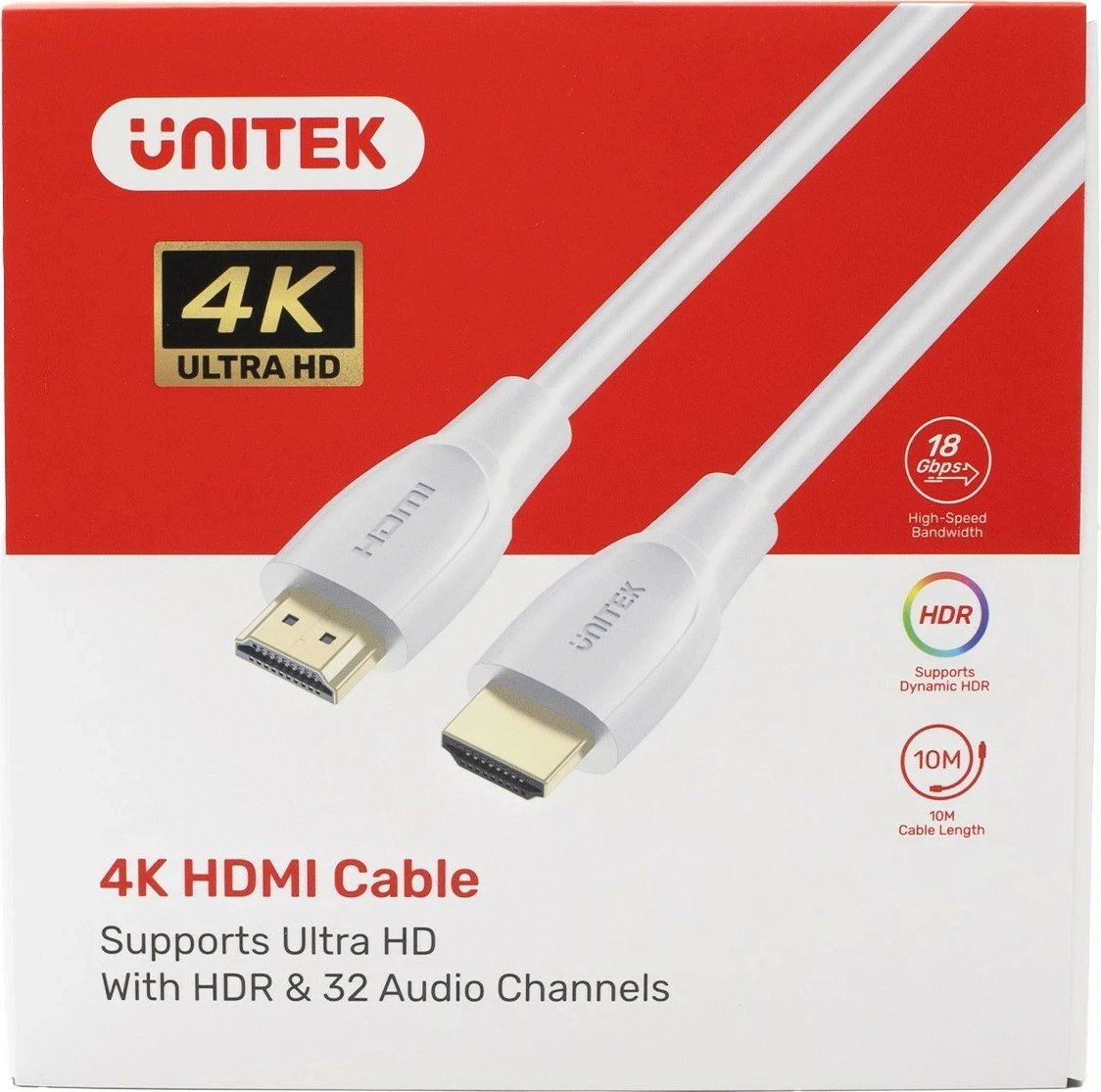 Kabëll HDMI Unitek 2.0 4K 7m i bardhë
