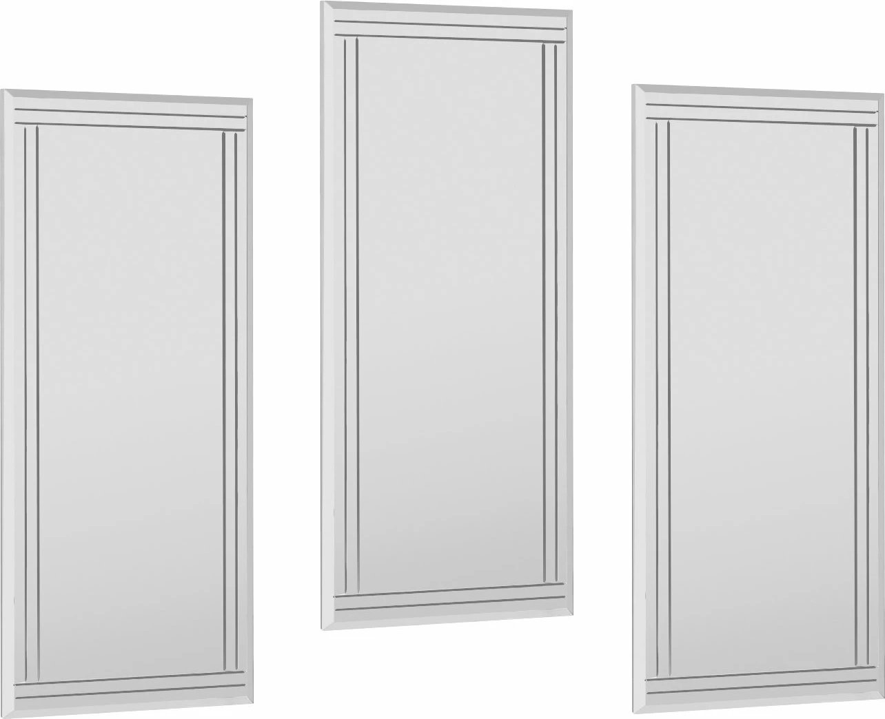 Set pasqyrash dekorative (3 copë), Hanah Home, Mini Buhem, transparente