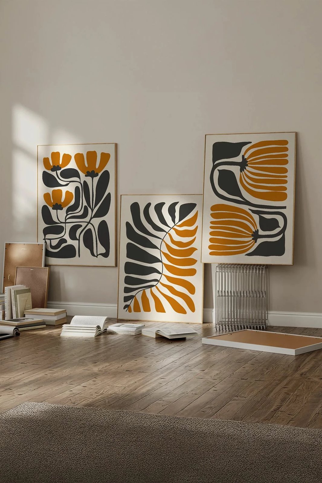 Pikturë dekorative me kornizë (3 copë), Wallity, Ersy3Ham8