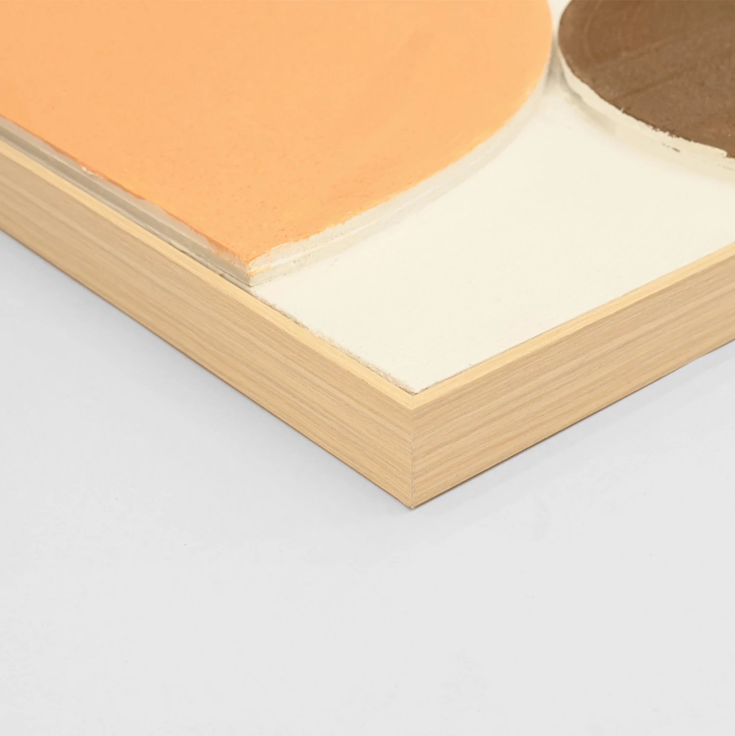 Pikturë muri 3D FH4543.01 me kornizë PS ngjyrë bezhë, forma të punuara me dorë, 60x4,5x90H cm