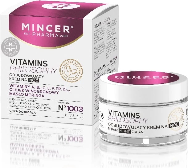 Krem nate Mincer Pharma Vitamins Philosophy Rebuilding Night Cream No.1003, 50ml
