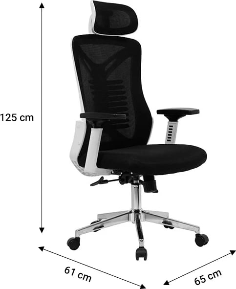 Karrige për zyre Andrew, e bardhë/e zezë