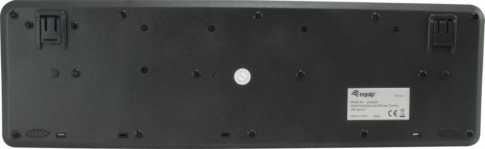 Tastierë me maus Equip 245201, full-size, USB, QWERTY, e zezë