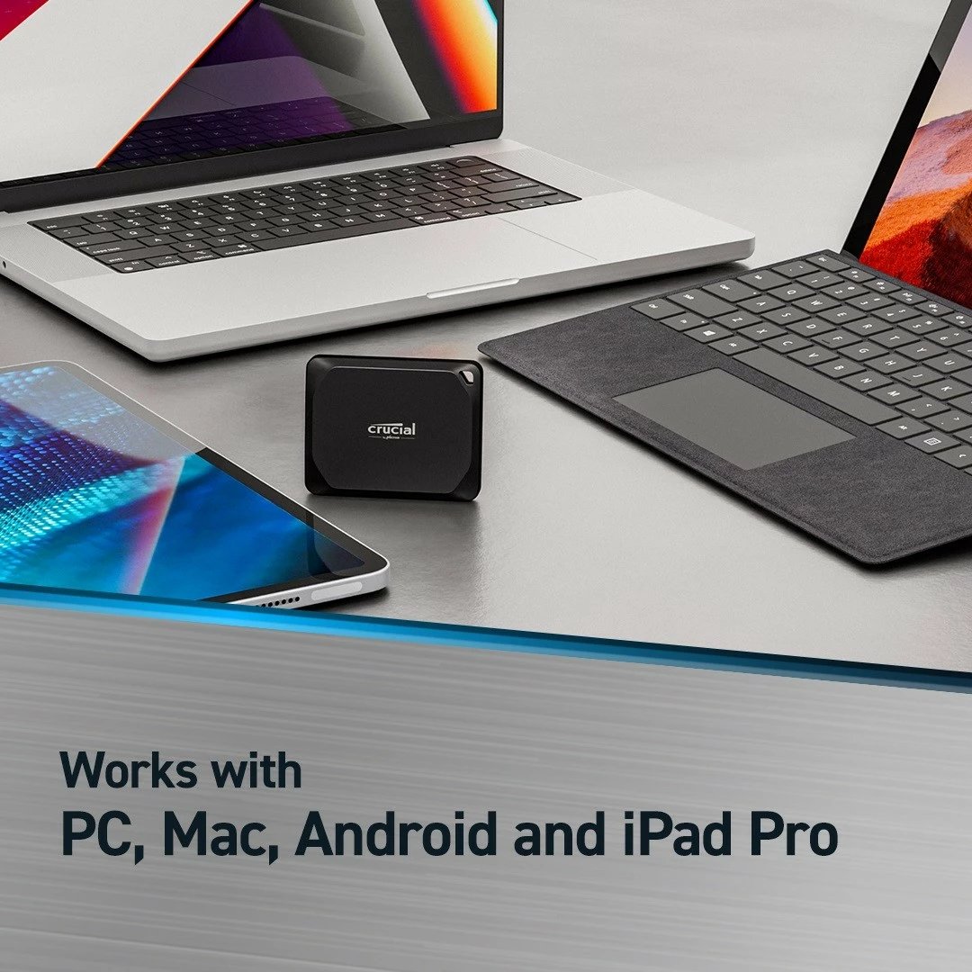 SSD i jashtëm Crucial X10 Pro 4TB, USB-C 3.2 Gen2 2x2, i zi