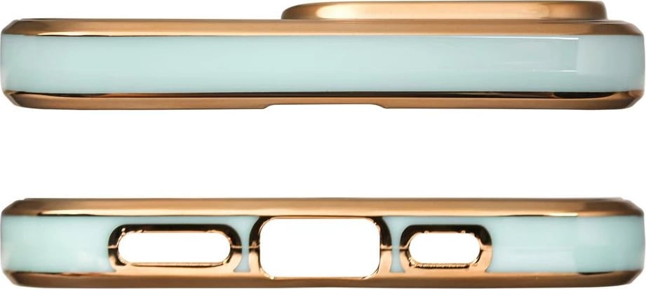 Mbështjellës Hurtel Fashion Case për iPhone 12 Pro Max, xhel, kornizë e artë, mint Mbështjellës Hurtel Fashion Case për iPhone 12 Pro Max, xhel, kornizë e artë, mint