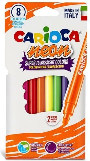 Markerë Carioca Neon 8 Ngjyra