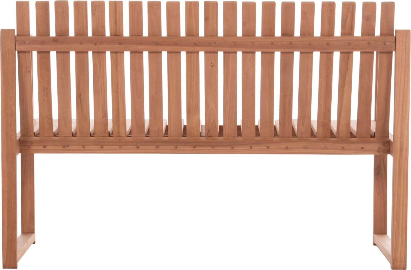 Bankë për jashtë, 2 vende, dru tik, ngjyrë natyrale, VED FH18124, 130x60x86cm