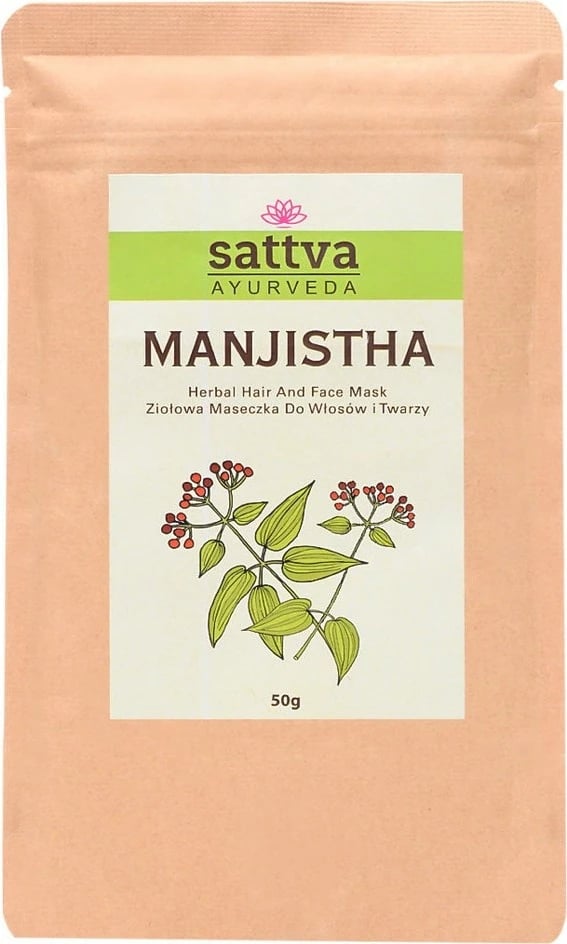 Maskë për flokë dhe fytyrë për femra Sattva Manjistha Herbal, 50g