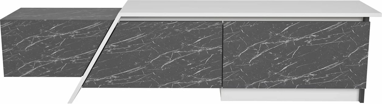 Komodë TV Skye Decor, gri, e bardhë, Zonas