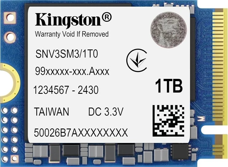 SSD Kingston NV3 M.2 2230, 1TB, PCI Express 4.0, Blu