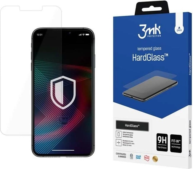 Xham i temperuar 3MK HardGlass për iPhone 13/13Pro/14/16E, 6.1", Transparent