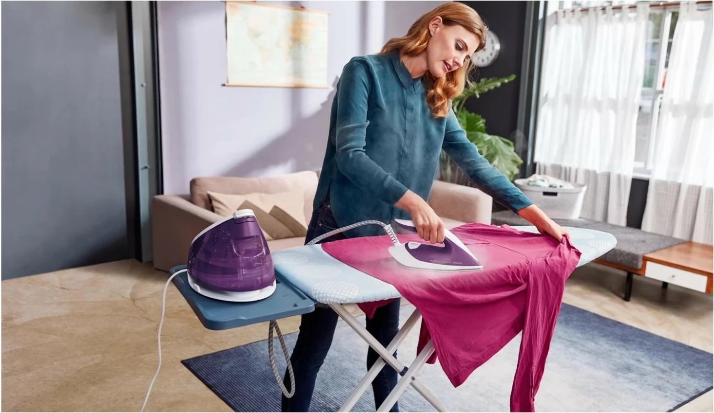 Hekur me gjenerues avulli Philips PerfectCare Compact Plus GC7933/30, ngjyrë vjollcë