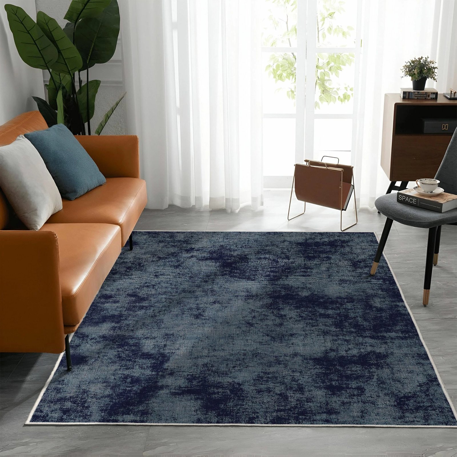 Qilim (80 x 120) Conceptum Hypnose, Exfab210, gri dhe kaltër e errët