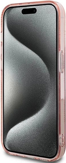 Mbështjellës Karl Lagerfeld IML Choupette Head & Monogram për iPhone 14 Pro Max, rozë