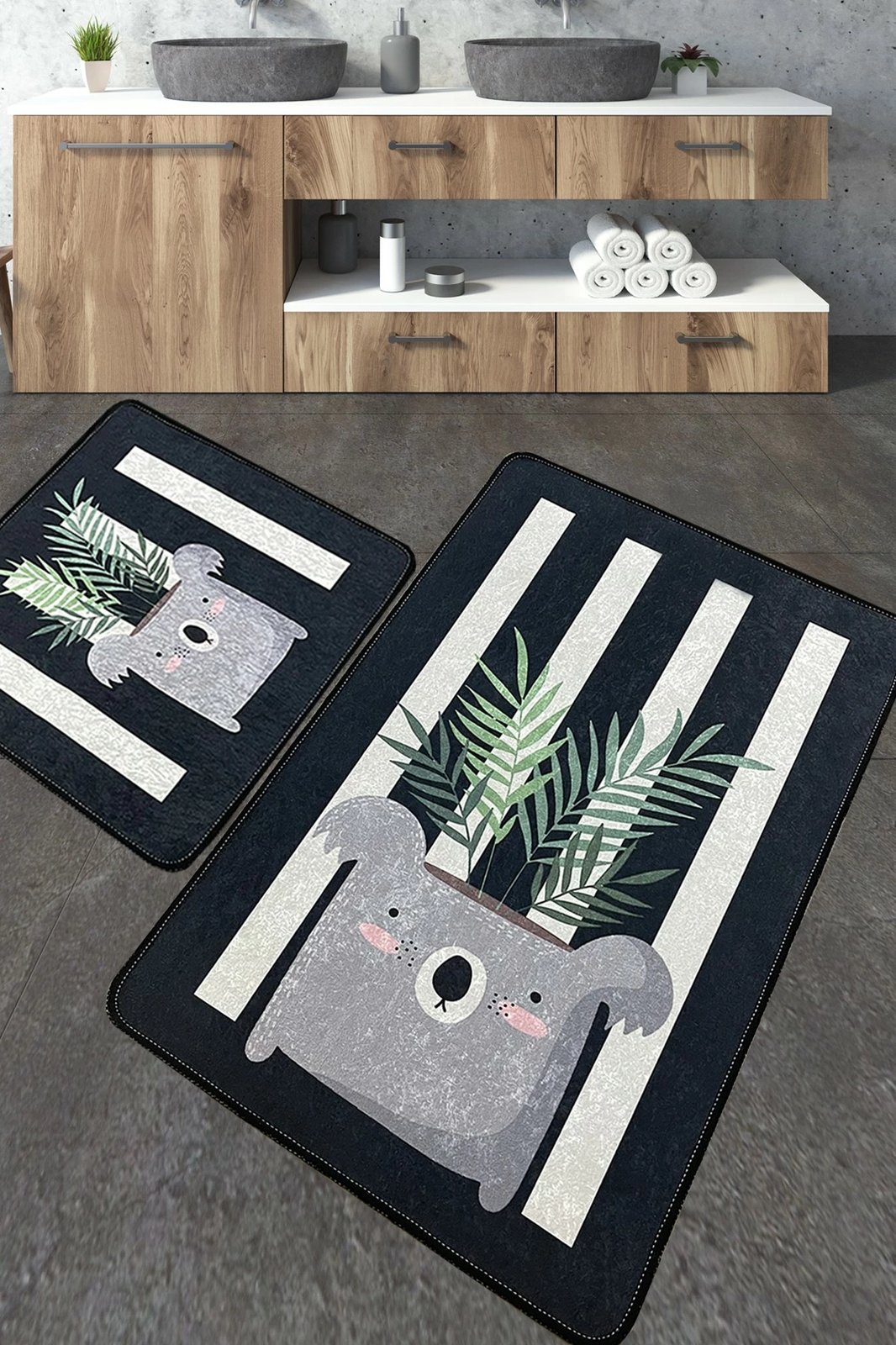 Set tapetash për banjo, 2 copë, Mijölnir Rovio, shumëngjyrëshe