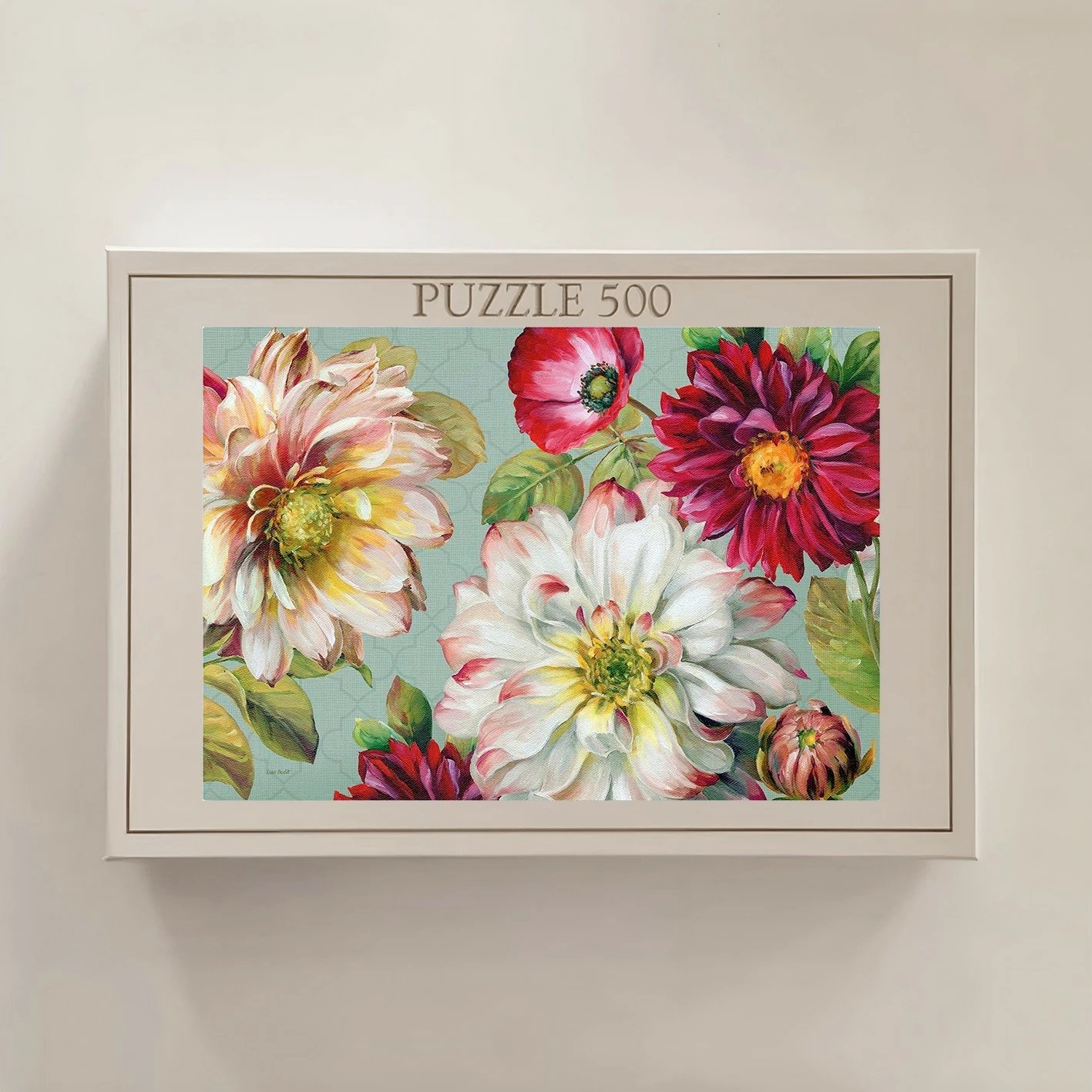 Puzzle me 500 copa, lule shumëngjyrëshe, Evila Originals, PZL_074_500