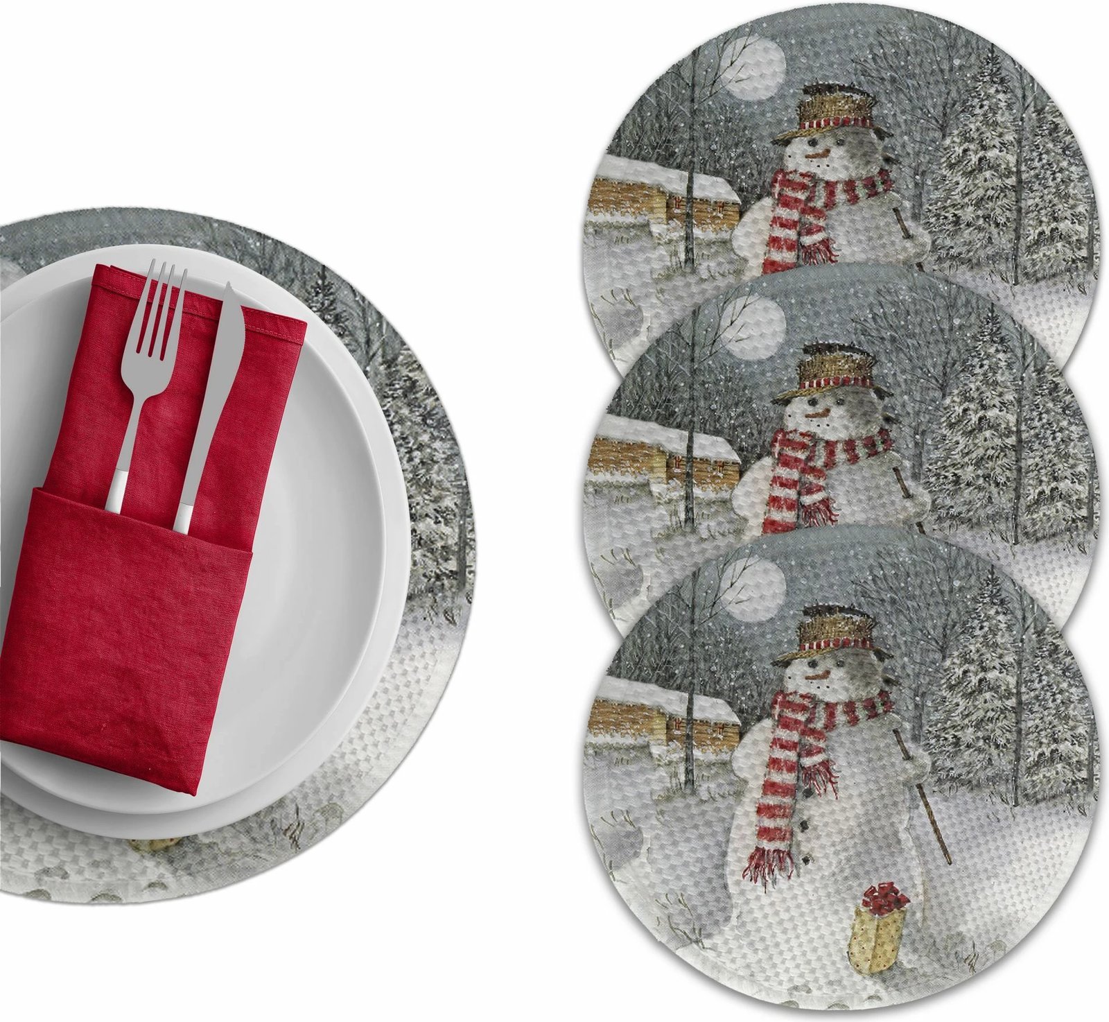 Nënshtrues tavoline Hermia Concept, shumëngjyrësh, 4 copë, 37cm