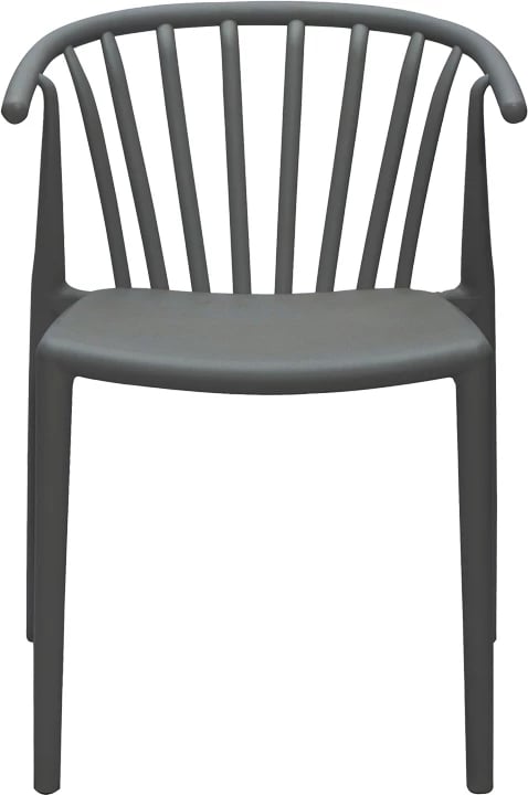 Karrige për kopsht, ngjyrë antracit, 55x53x73 cm