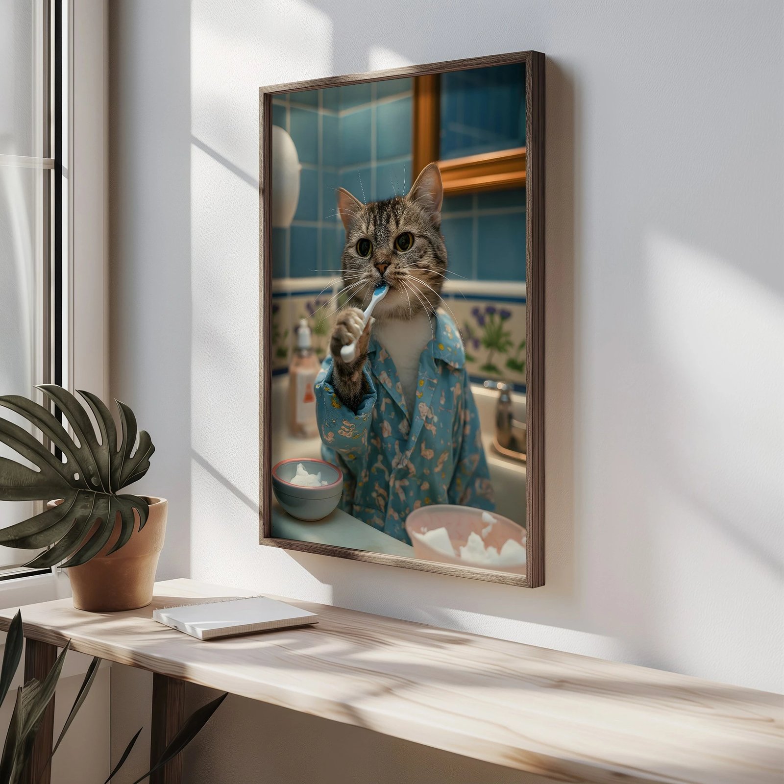 Pikturë dekorative me kornizë MDF, shumëngjyrëshe, HUM064, 50x70x3.5cm