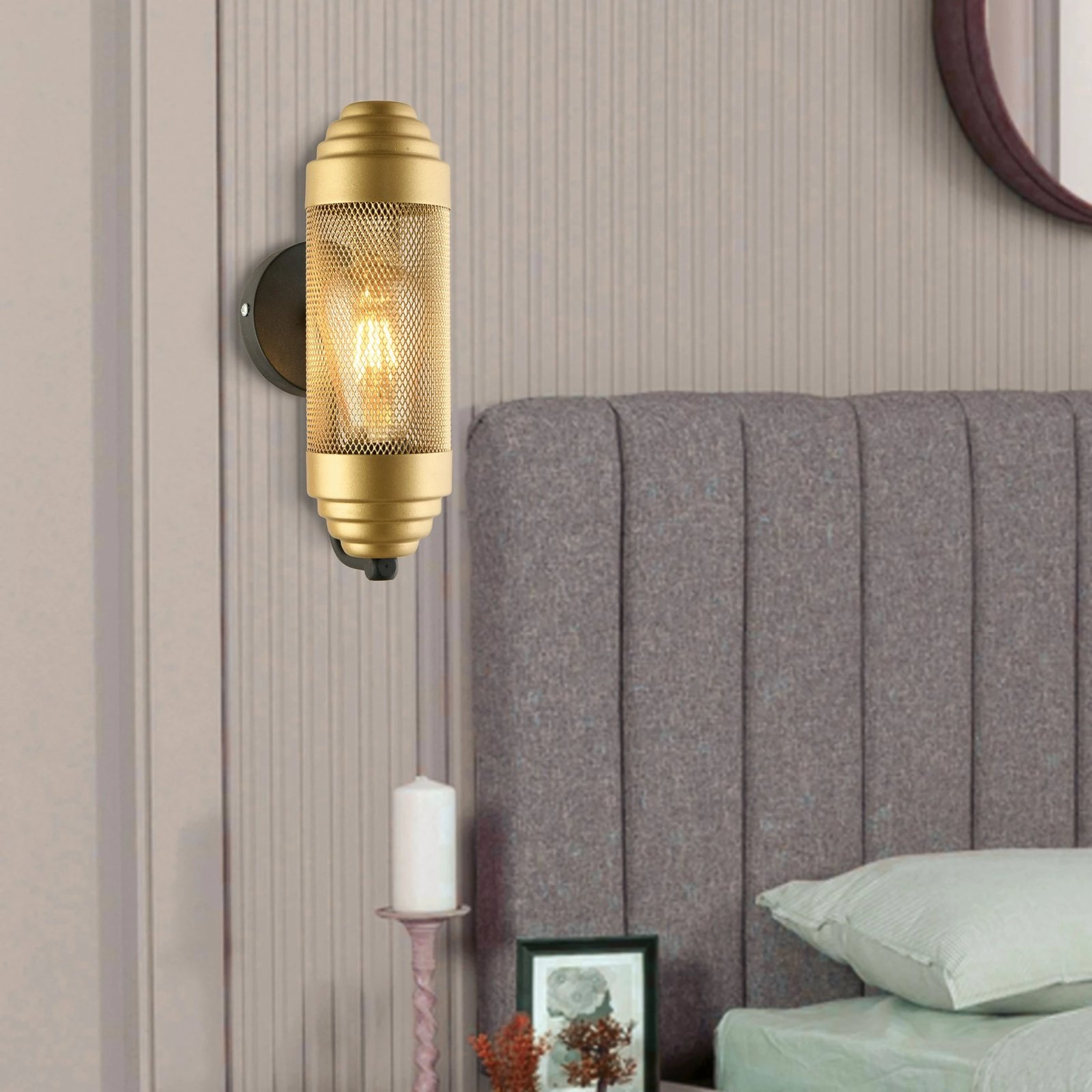 Llambë muri Opviq, ngjyrë ari, AP-36