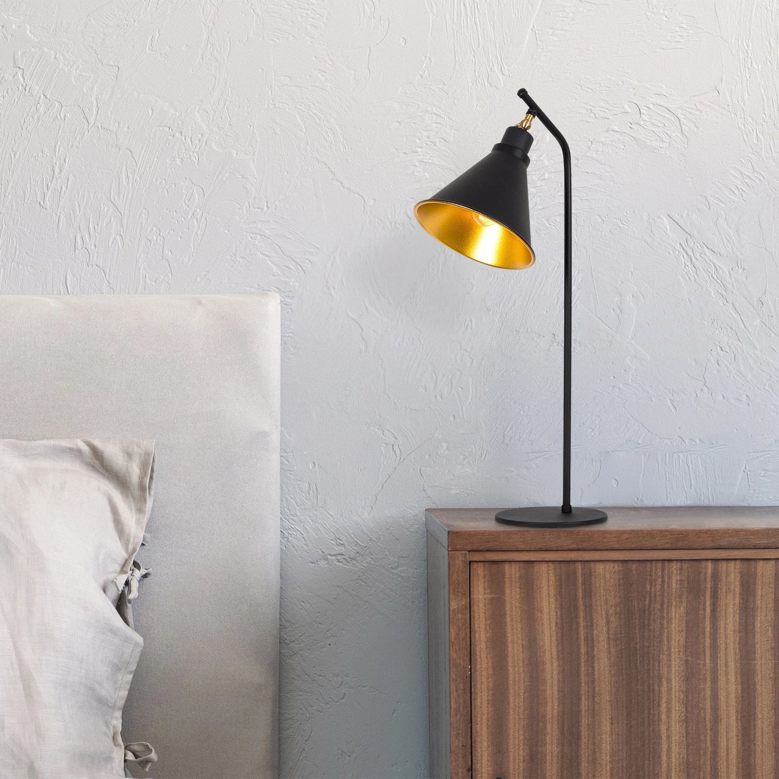 Llambë tavoline Opviq, Sivani, MR-608, e zezë dhe ari