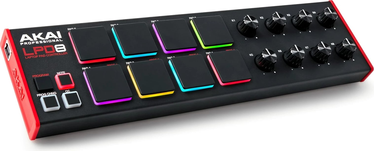 Kontrollues MIDI AKAI LPD 8 MKII, me USB