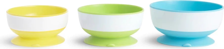 Set tasa ushqimi për fëmijë Munchkin Stay Put Suction Bowls, 3 copë