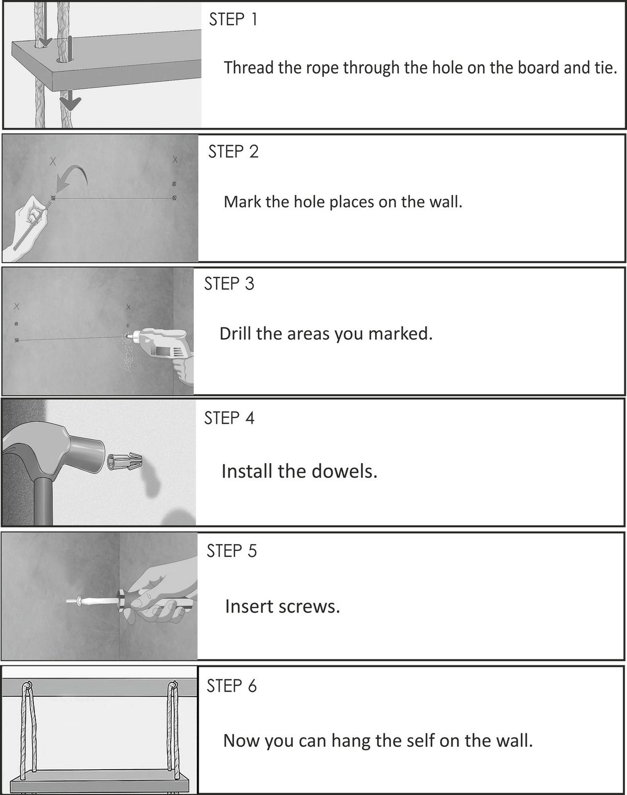 Raft muri Hanah Home, Aa055, ngjyrë arre, i punuar me dorë