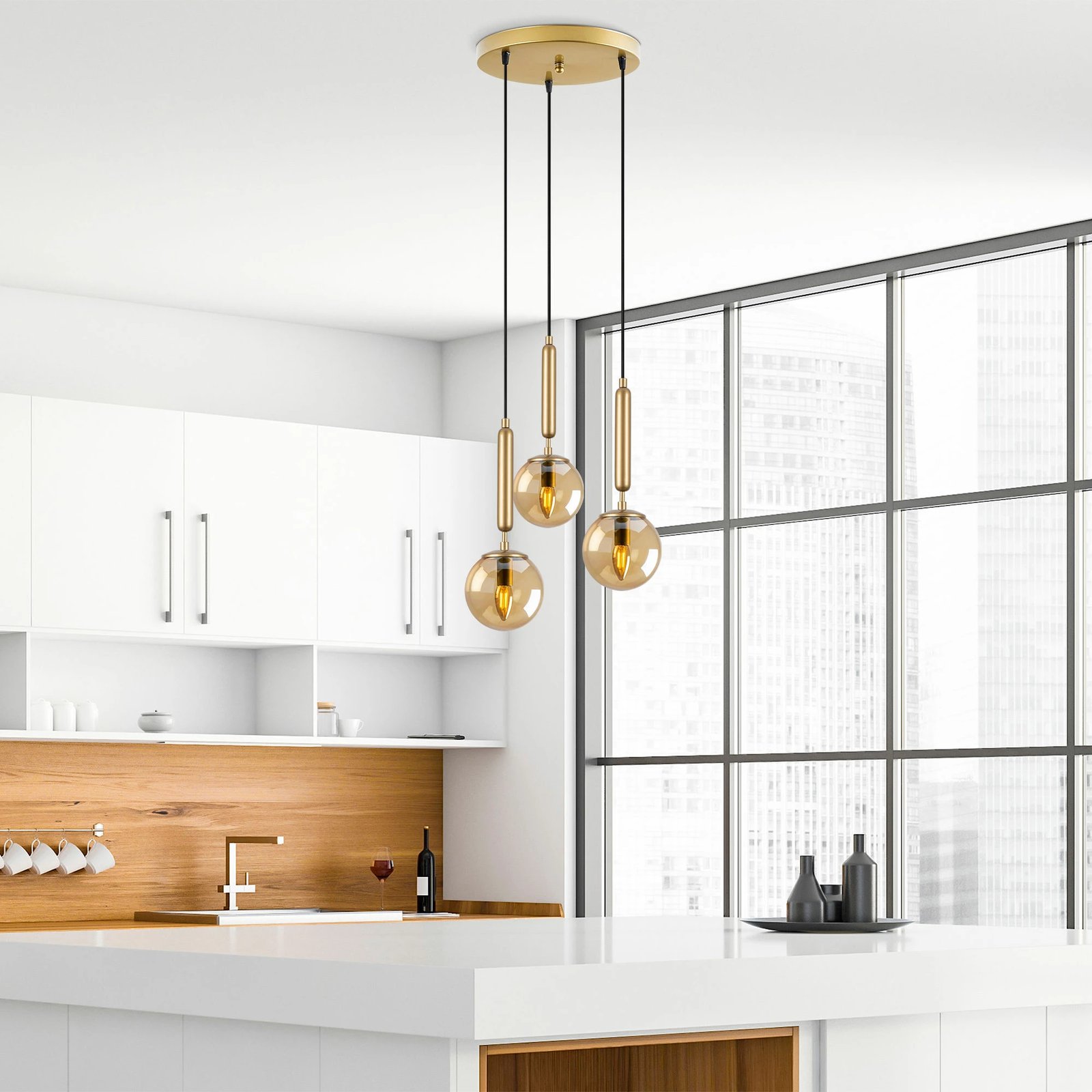 Llambadar Opviq, King - 11467, ngjyrë ari me shkëlqim