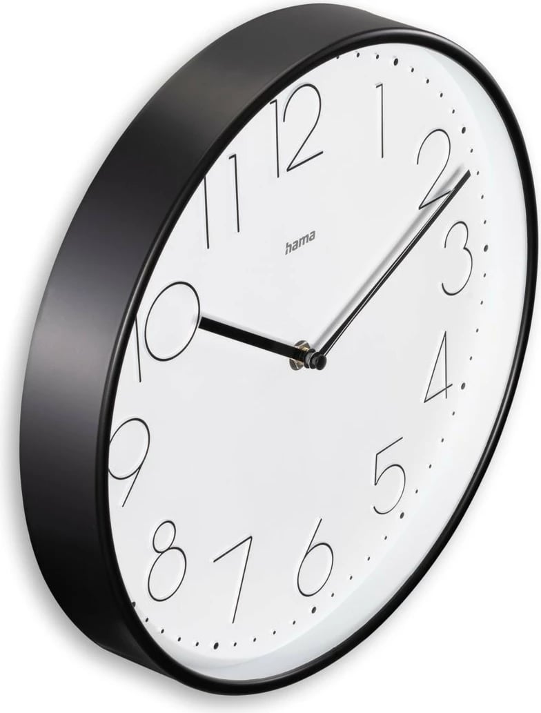 Orë muri Hama Corsica 185873, analoge, 30 cm, e bardhë/zezë