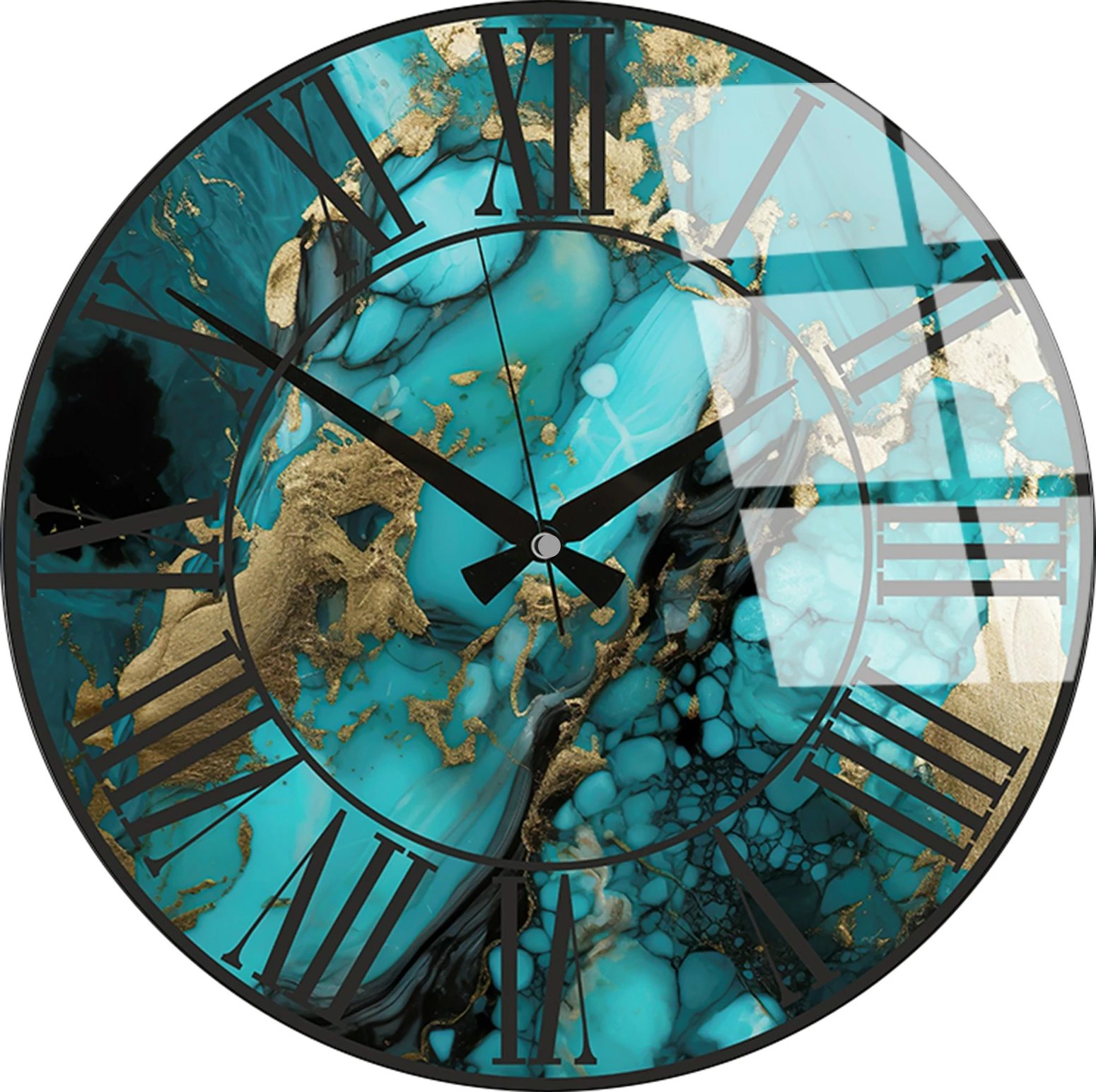 Orë muri dekorative prej xhami, Wallity Huhu333, 40x40cm