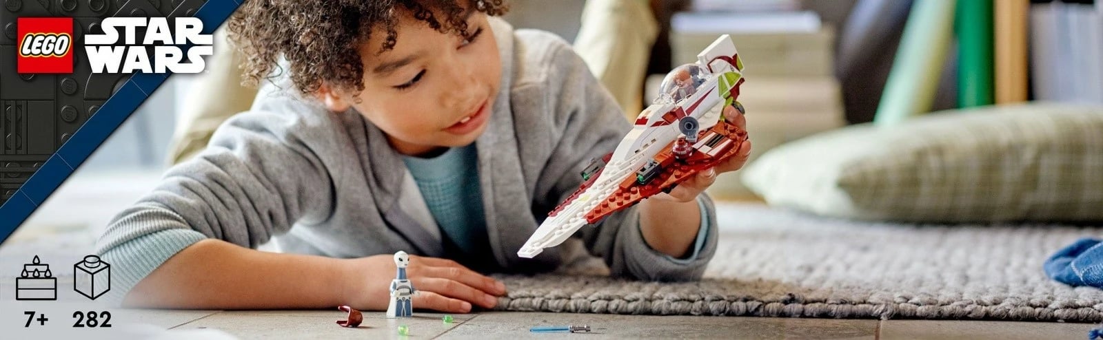 Set LEGO Star Wars Jedi Starfighter 75333, 282 pjesë, me minifigura Obi-Wan Kenobi, Taun We dhe R4-P17