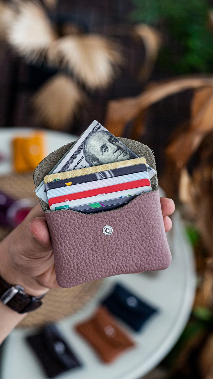 Mbajtës kartelash Zoozie Bags, Murcia, bezhë