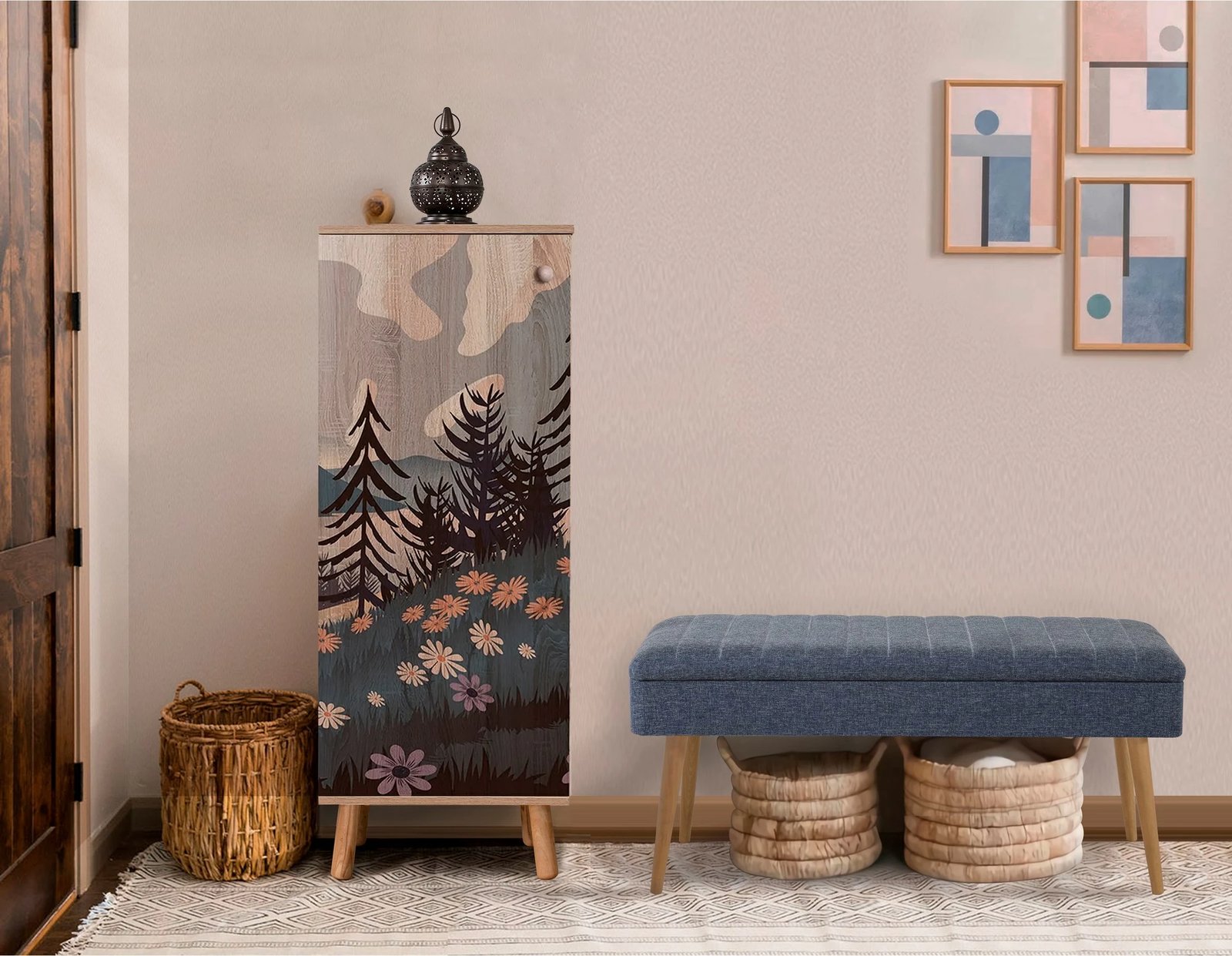 Set mobiljesh për korridor, Sonomo & blu e errët, Skye Decor, 936 - 1048