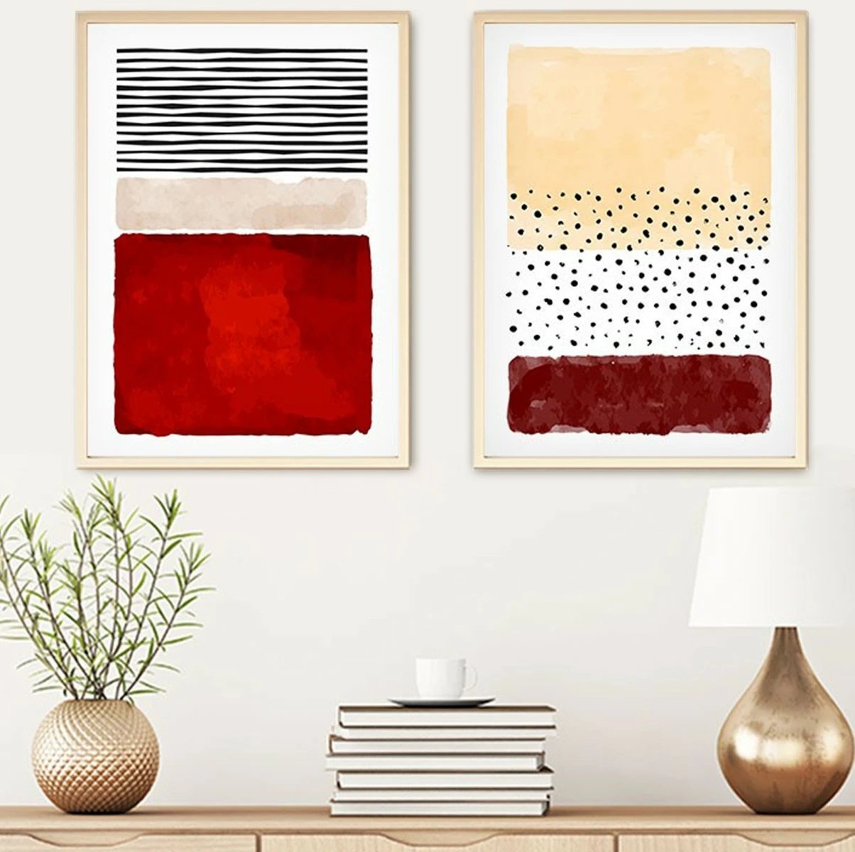 Pikturë dekorative me kornizë MDF (2 copë), Wallity, Huhu56, 70x50