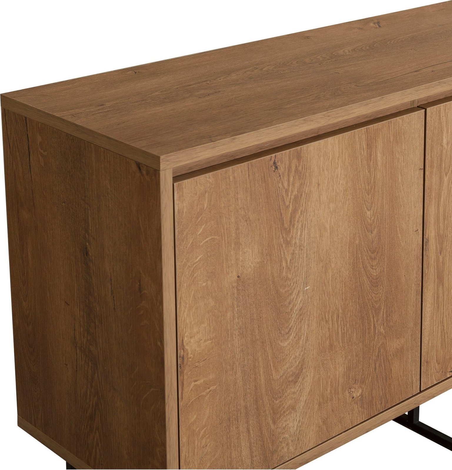 Set mobiljesh për dhomë dite, ngjyrë arre dhe e zezë, Skye Decor, Laxus Takım 1