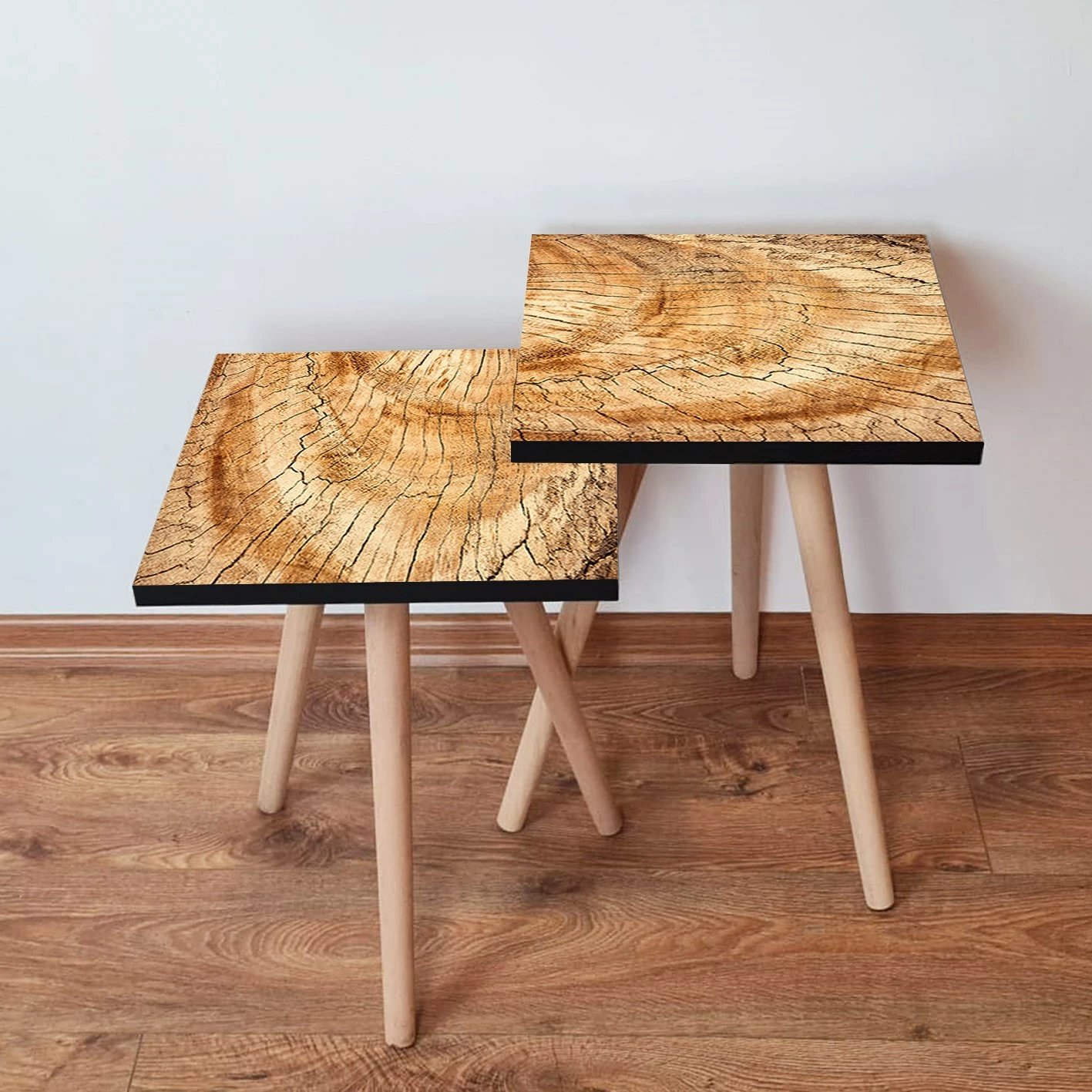 Set tavolina të vendosshme, 2 copë, Skye Decor, ngjyrë camel, 2Shp351