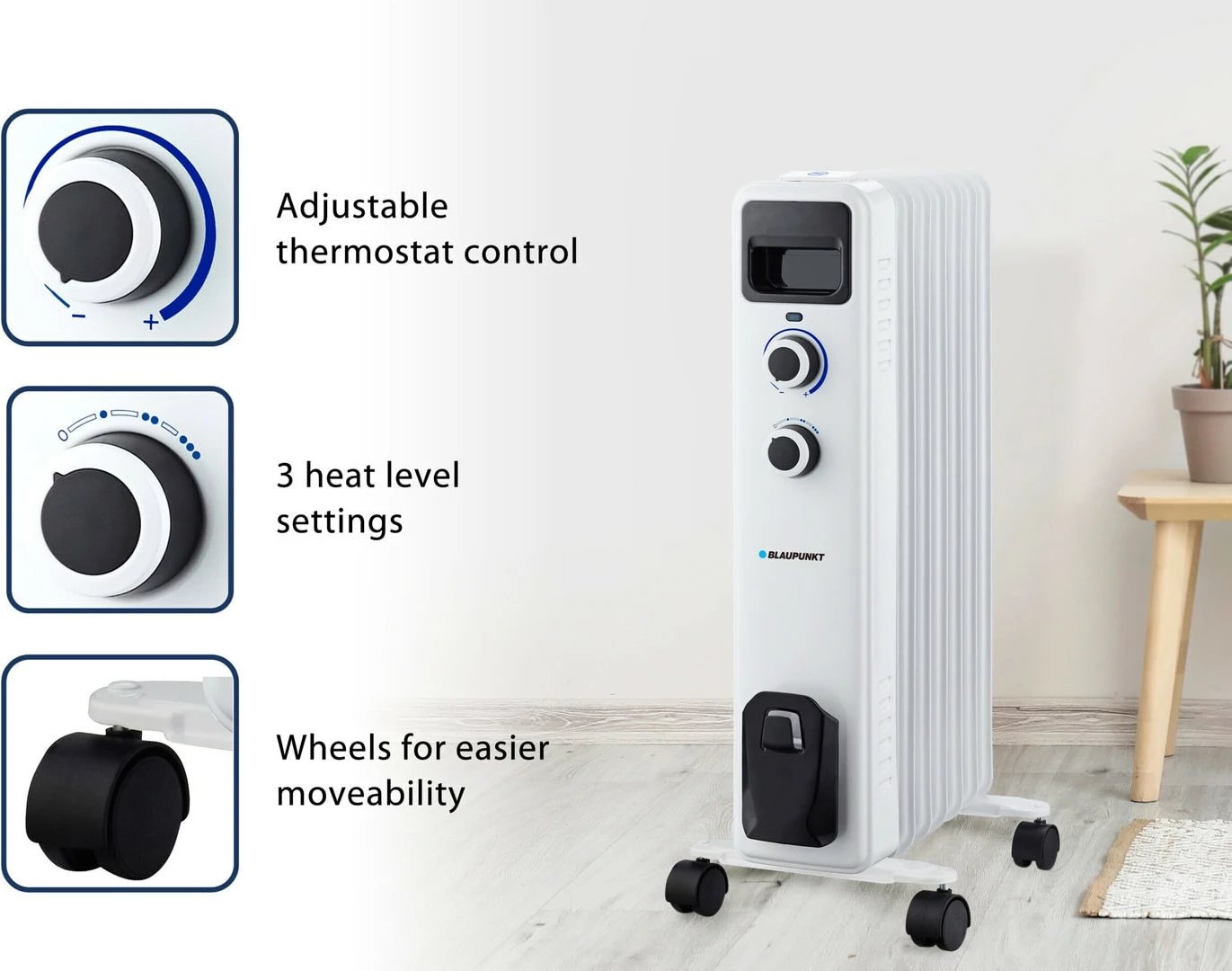 Ngrohëse Radiator Me Vaj BLAUPUNKT HOR301